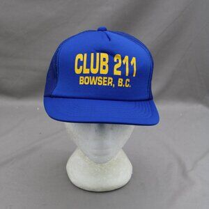 Vintage Screened Trucker Hat - Bowser Legion Club 211 - Adult Snapback